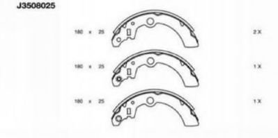 Set saboti frana SUZUKI WAGON R+ (MM) (2000 - 2016) NIPPARTS J3508025 piesa NOUA