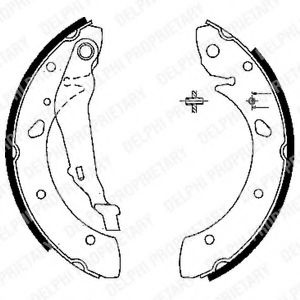 Set saboti frana TOYOTA AVENSIS (T22) (1997 - 2003) DELPHI LS1843 piesa NOUA