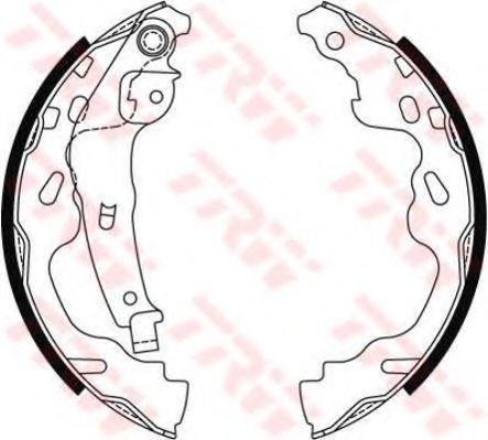 Set saboti frana TOYOTA AYGO (PAB4_, KGB4_) (2014 - 2016) TRW GS8480 piesa NOUA