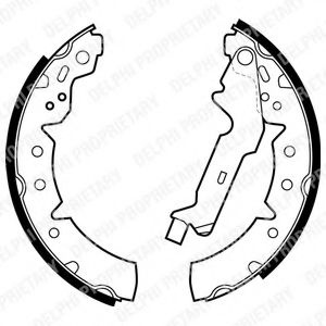 Set saboti frana TOYOTA COROLLA (E11) (1997 - 2002) DELPHI LS1883 piesa NOUA