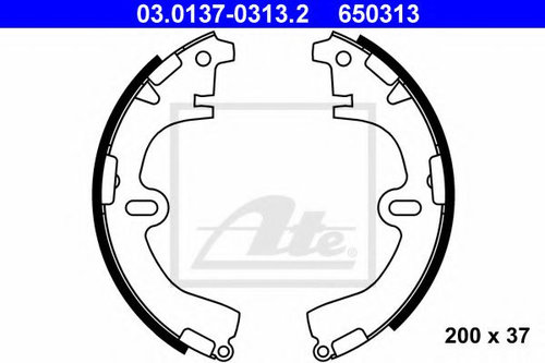 Set saboti frana TOYOTA COROLLA Hatchback (E11) (1997 - 2002) ATE 03.0137-0313.2 piesa NOUA