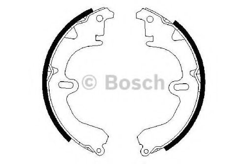 Set saboti frana TOYOTA COROLLA Hatchback (E11) (1997 - 2002) BOSCH 0 986 487 203 piesa NOUA