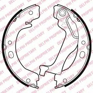 Set saboti frana TOYOTA COROLLA Limuzina (E12J, E12T) (2001 - 2008) DELPHI LS2003 piesa NOUA