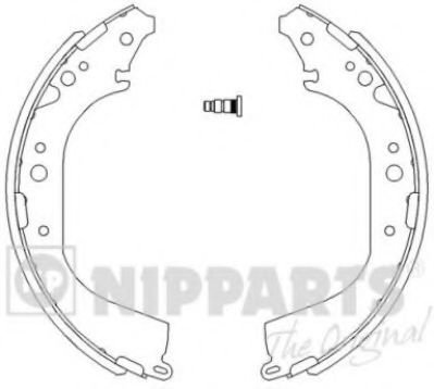 Set saboti frana TOYOTA HILUX II pick-up (LN8, RN5, LN6, YN6, YN5, LN5, RN6) (1983 - 2005) NIPPARTS ...