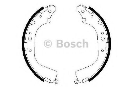 Set saboti frana TOYOTA LAND CRUISER AMAZON (FZJ1, UZJ1) (1998 - 2007) BOSCH 0 986 487 354 piesa NOU...