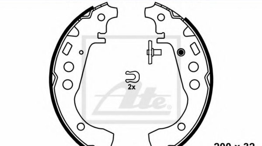 Set saboti frana TOYOTA YARIS (P1) (1999 - 2005) ATE 03.0137-0364.2 piesa NOUA