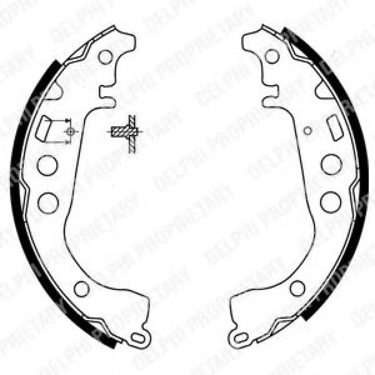 Set saboti frana TOYOTA YARIS (P1) (1999 - 2005) DELPHI LS1854 piesa NOUA