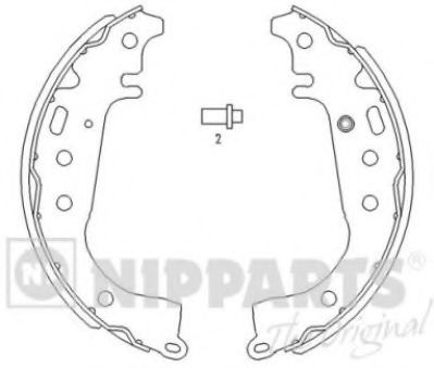 Set saboti frana TOYOTA YARIS (P1) (1999 - 2005) NIPPARTS J3502071 piesa NOUA