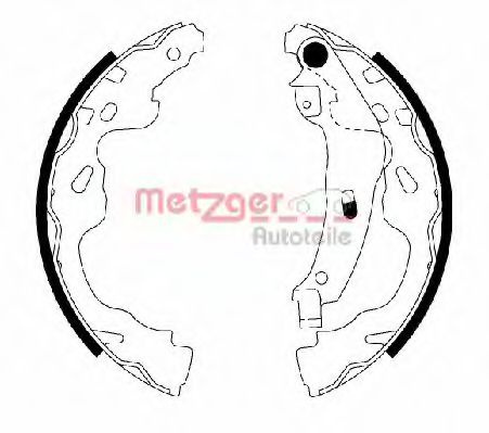 Set saboti frana TOYOTA YARIS (P1) (1999 - 2005) METZGER MG 209 piesa NOUA