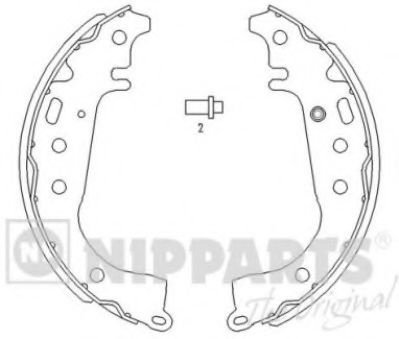 Set saboti frana TOYOTA YARIS (P13) (2010 - 2016) NIPPARTS J3502071 piesa NOUA