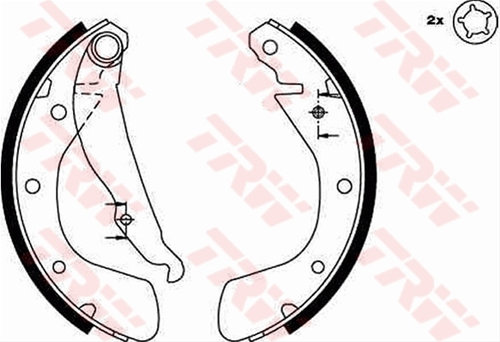 Set Saboti Frana Trw Opel GS8542