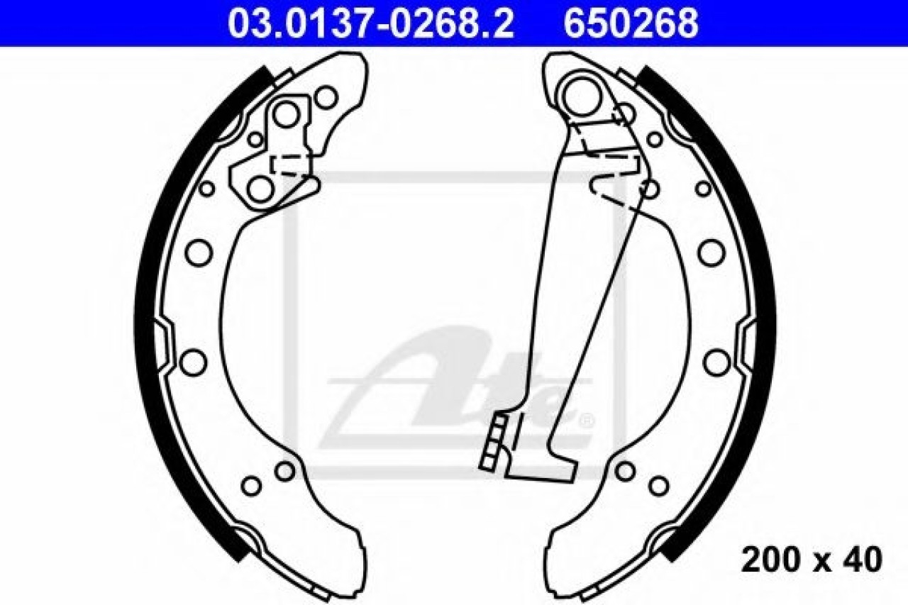 Set saboti frana VW LUPO (6X1, 6E1) (1998 - 2005) ATE 03.0137-0268.2 piesa NOUA