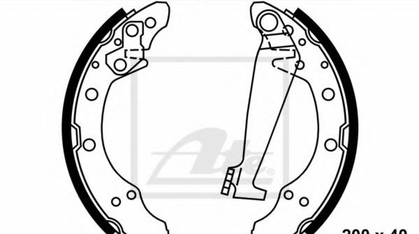 Set saboti frana VW PASSAT (3A2, 35I) (1988 - 1997) ATE 03.0137-0268.2 piesa NOUA