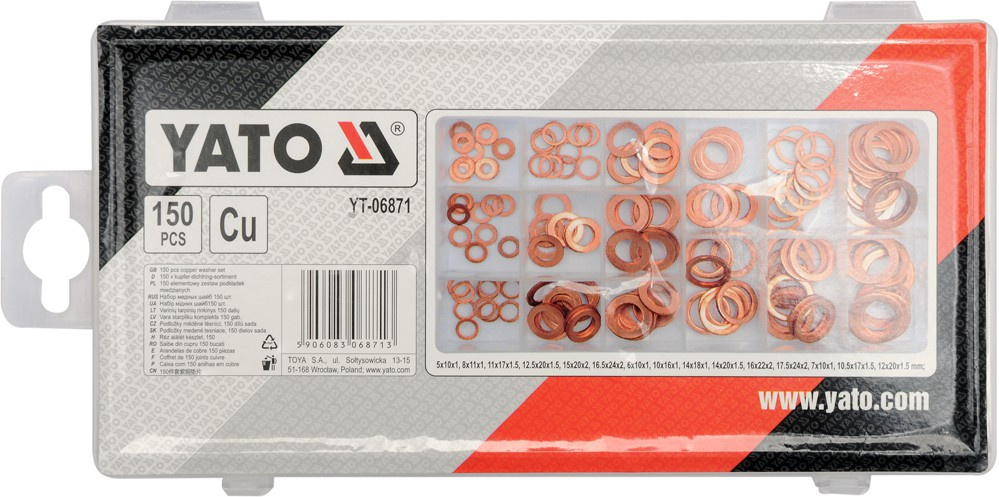 Set Saibe Cupru Yato 150 Buc YT06871