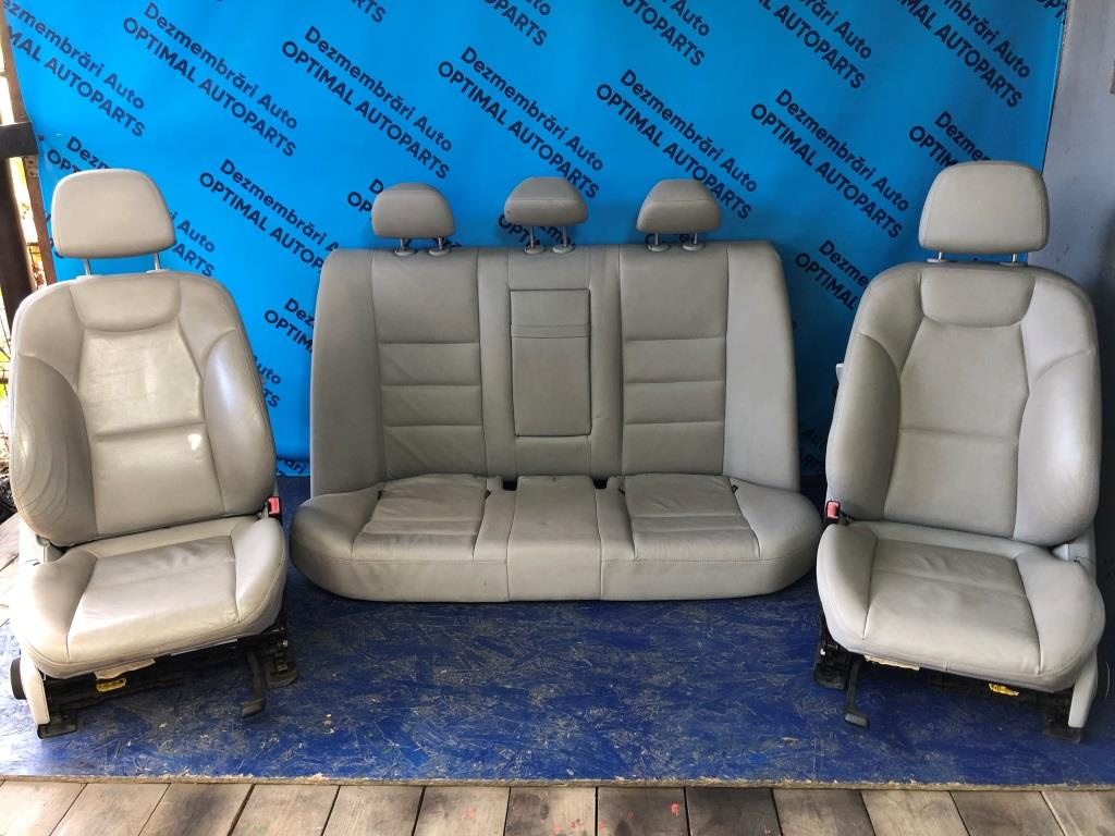 SET Scaune fata + bancheta spate piele GRI cu incalzire Mercedes C Class W204 2007-2011