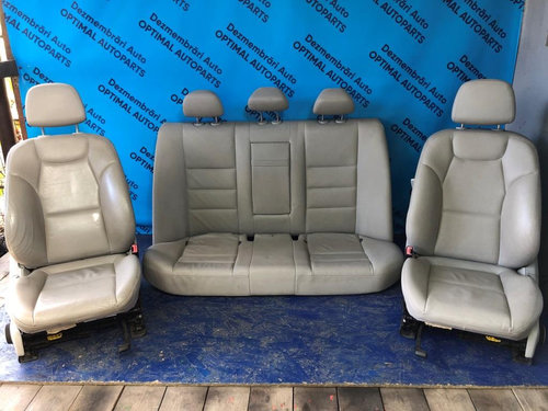 SET Scaune fata + bancheta spate piele GRI cu incalzire Mercedes C Class W204 2007-2011