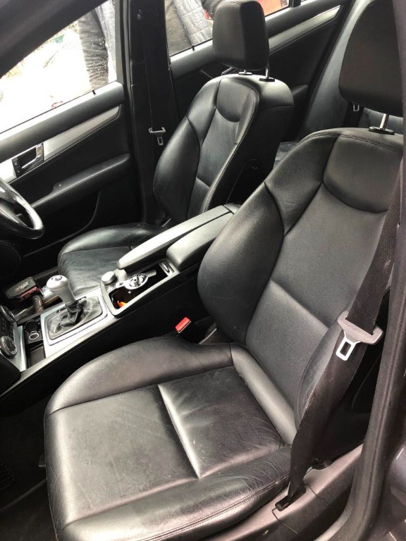Set scaune piele neagra Mercedes C Class w204 2009