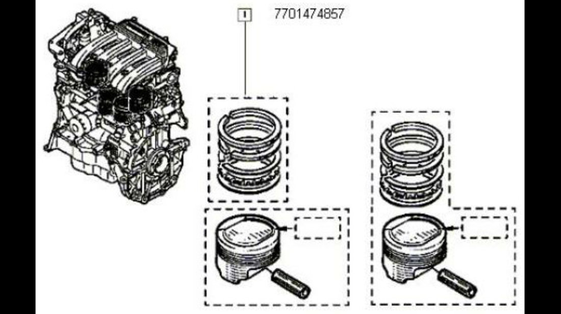 Set Segmenti Dacia Logan Sandero 1.4 1.6 cod intern: 7701474857