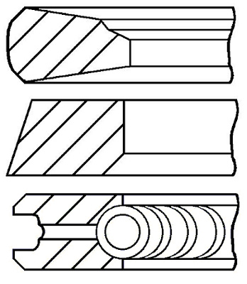 Set segmenti piston (0814300700 GOETZE ENGINE) AGRALE,VW