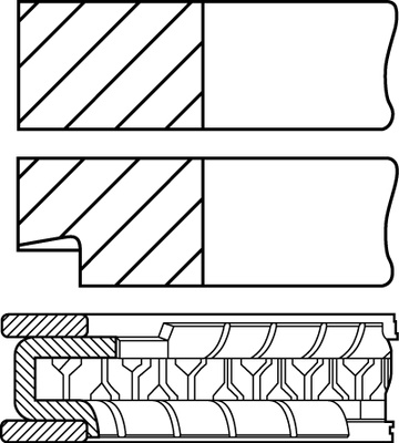 Set segmenti piston (0828390010 GOETZE ENGINE) FORD,FORD AUSTRALIA,MAZDA