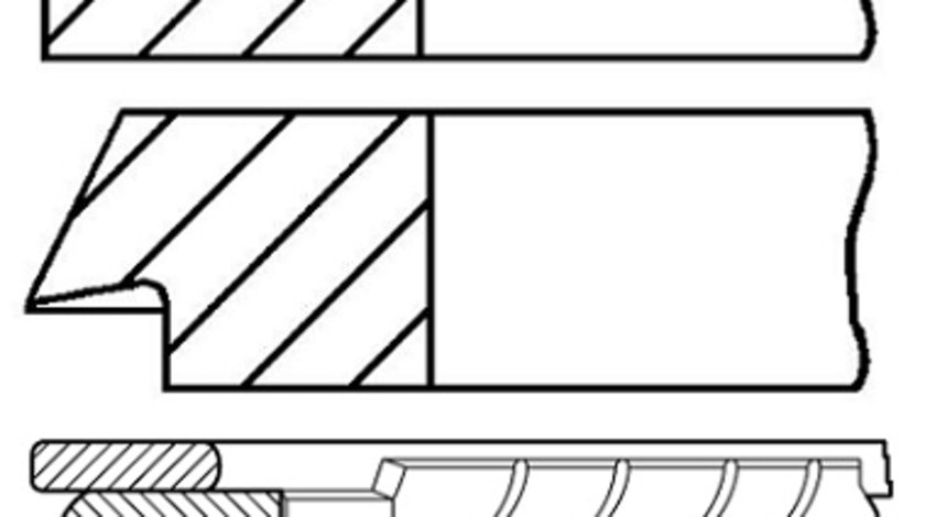Set segmenti piston (0844020510 GOETZE ENGINE) FIAT,MARUTI SUZUKI,SUBARU,SUZUKI,SUZUKI (CHANGAN),SUZUKI (CHANGHE)