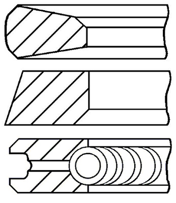 Set segmenti piston (0844160000 GOETZE ENGINE) MAN