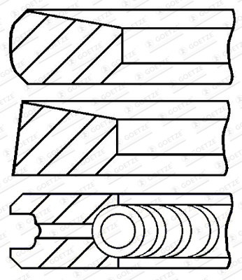 Set segmenti piston (0844420710 GOETZE ENGINE) DODGE,HYUNDAI,MITSUBISHI