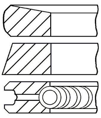 Set segmenti piston (0844740500 GOETZE ENGINE) TOYOTA