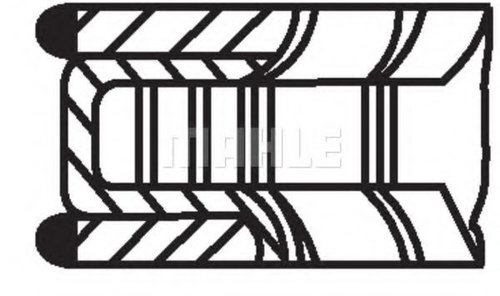 Set segmenti piston CITROEN DS3 (2009 - 2015) MAHLE ORIGINAL 081 RS 00104 0N0 piesa NOUA