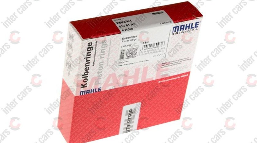 Set segmenti piston DACIA LOGAN LS Producator MAHLE ORIGINAL 022 01 N2