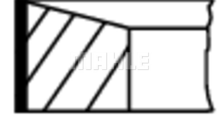 Set segmenti piston MITSUBISHI PAJERO I Canvas Top (L04_G) MAHLE 676 13 N0