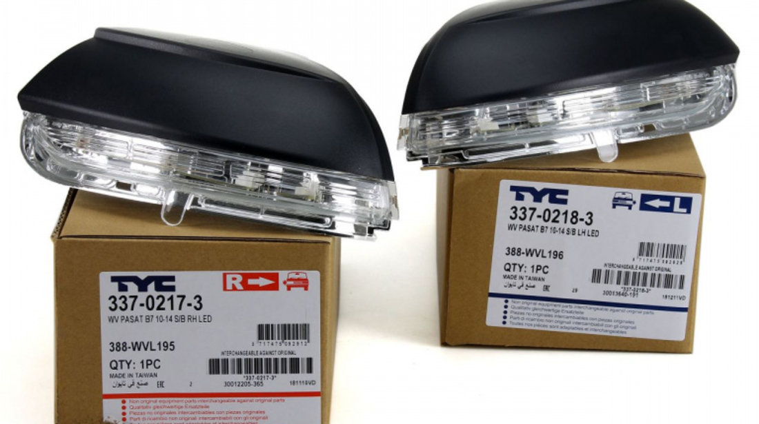 Set Semnalizare Oglinda Dreapta + Stanga Tyc Volkswagen Scirocco 2008→ 337-0217-3 + 337-0218-3