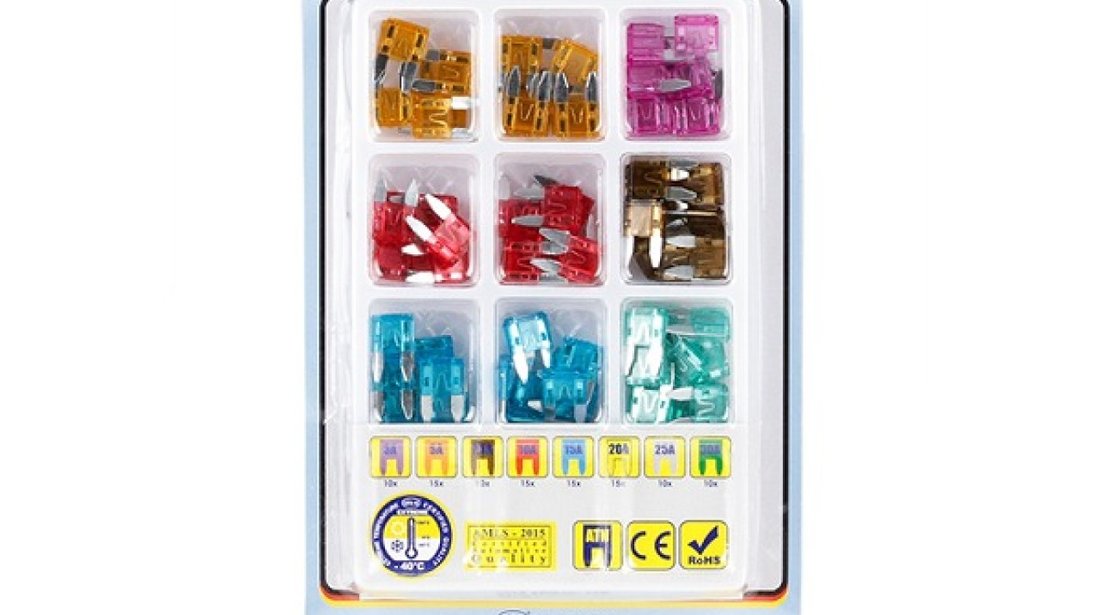 SET SIGURANTE FUZIBILE MINI 3A- 30A SET 100 BUC ALCA 670 010 <br>