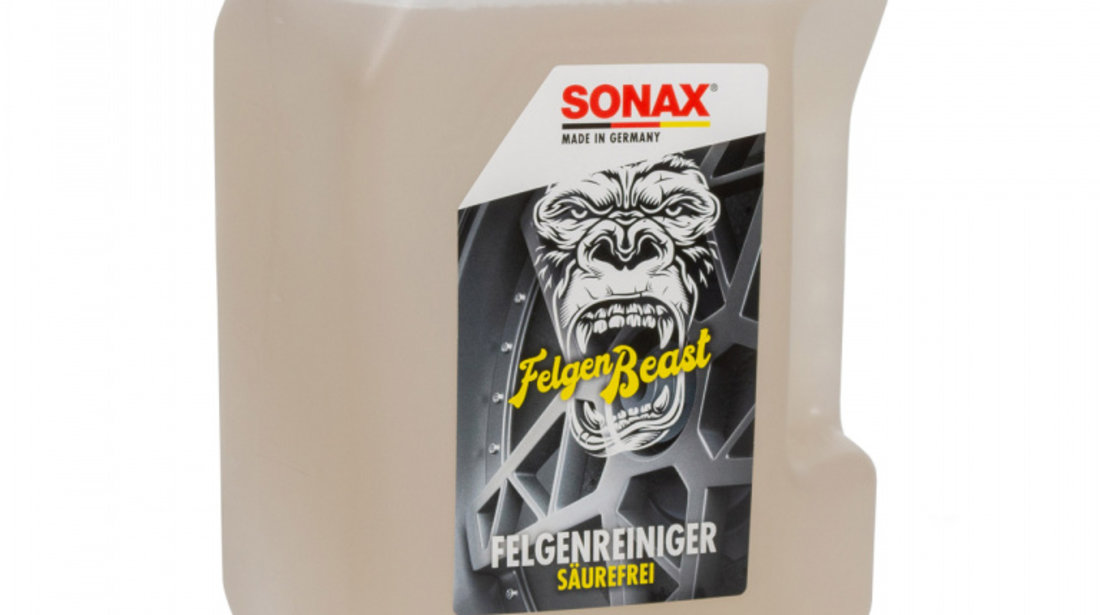 Set Sonax Solutie Curatat Jante Felgen Beast 5L 433500 + Sonax Flacon Cu Pulverizator 500ML 499700