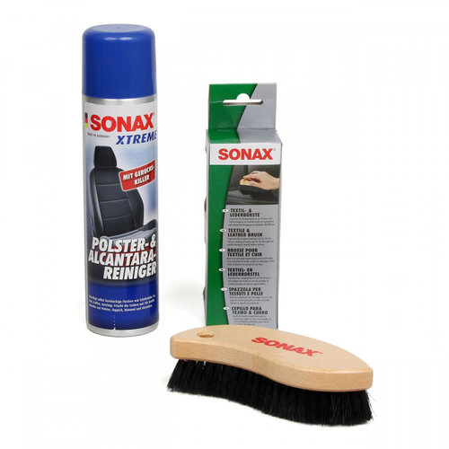 Set Sonax Spuma Pentru Curatarea Tapiteriei Si Alcantara Xtreme 400ML 206300 + Sonax Perie Curatat T...