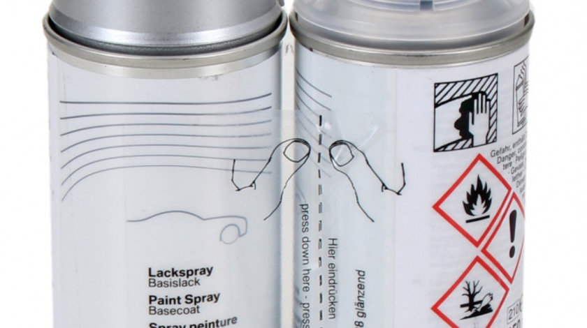 Set Spray Vopsea + Lac Oe Bmw Argintiu Titanium Silver 354 150ML 51911052566