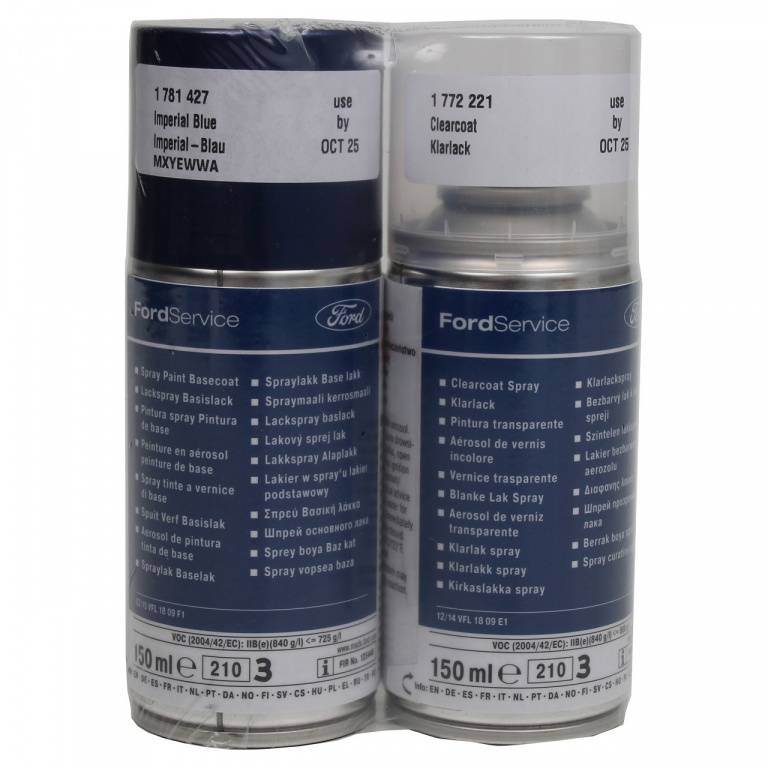 Set Spray Vopsea + Lac Oe Ford Albastru Imperial Blau MXYEWWA 150ML 1781427