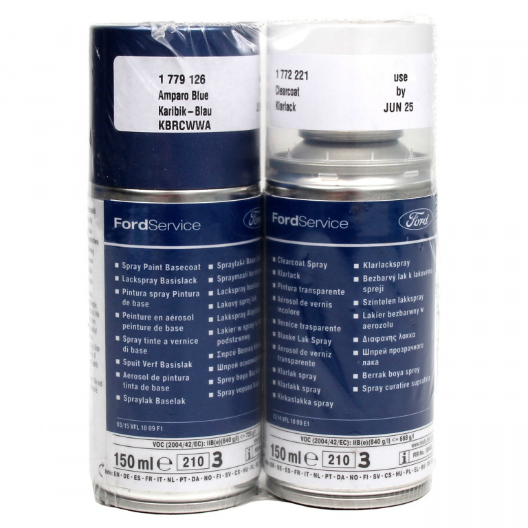 Set Spray Vopsea + Lac Oe Ford Albastru Karibik Blau KBRCWWA 150ML 1779126