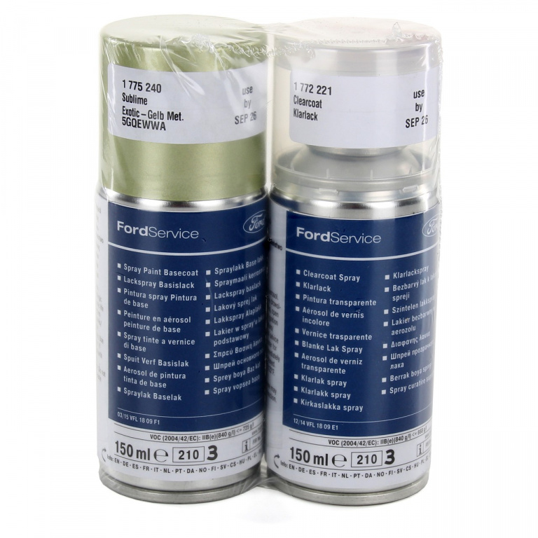 Set Spray Vopsea + Lac Oe Ford Galben Exotic Gelb Metalizat 5GQEWWA 150ML 1775240