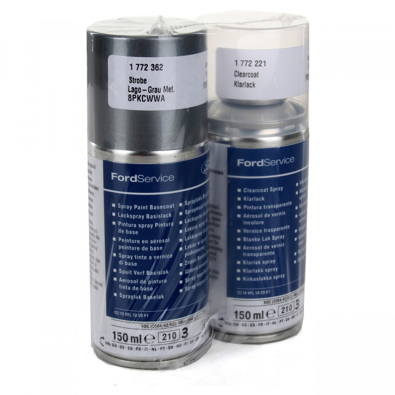 Set Spray Vopsea + Lac Oe Ford Gri Grau Metalizat Lago 8PKCWWA 150ML 1772362