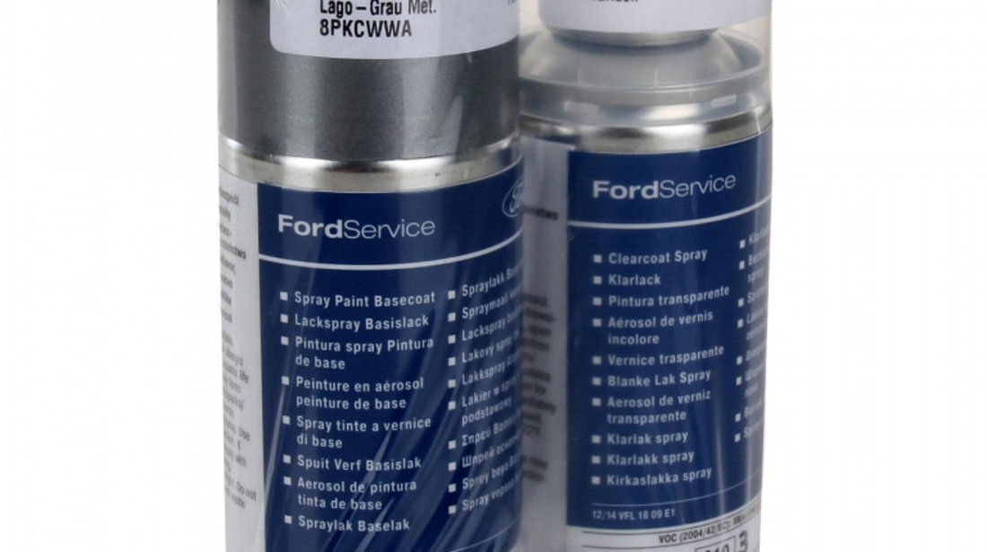 Set Spray Vopsea + Lac Oe Ford Gri Grau Metalizat Lago 8PKCWWA 150ML 1772362