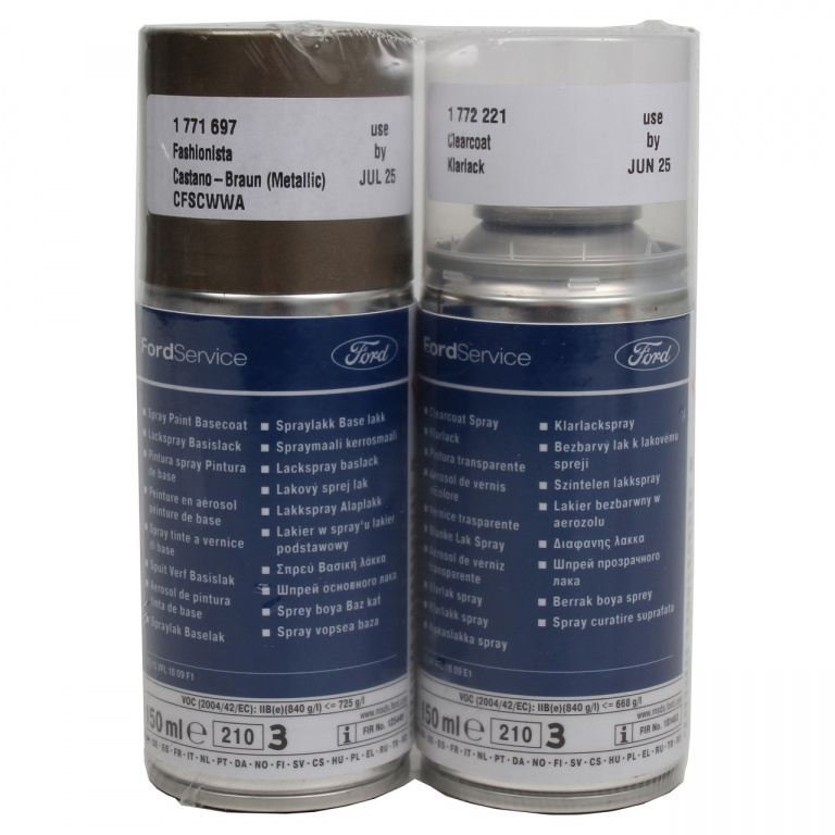 Set Spray Vopsea + Lac Oe Ford Maro Castano Braun Metalizat CFSCWWA 150ML 1771697