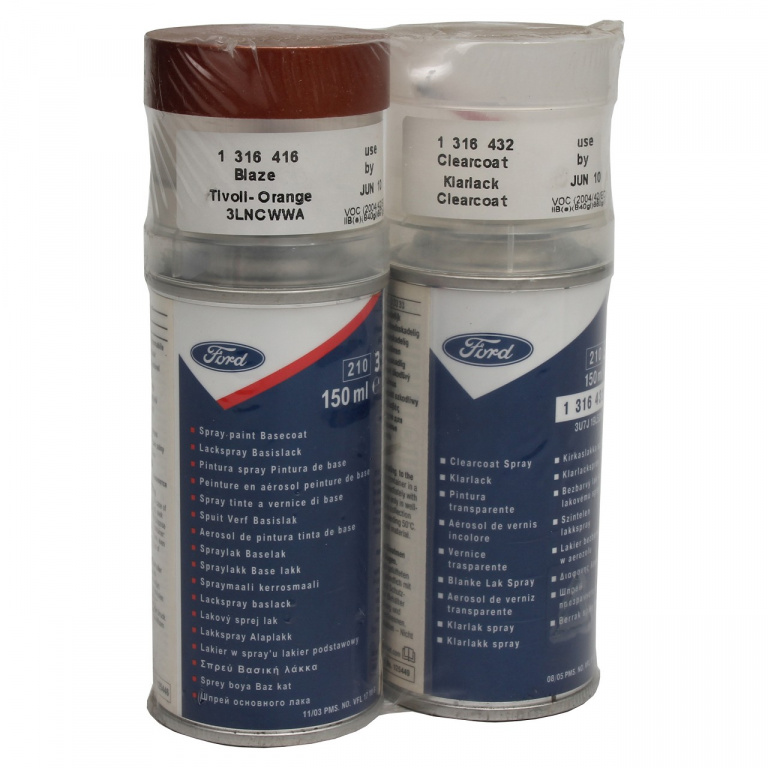 Set Spray Vopsea + Lac Oe Ford Portocaliu Tivoli Orange 3LNCWWA 150ML 1316416
