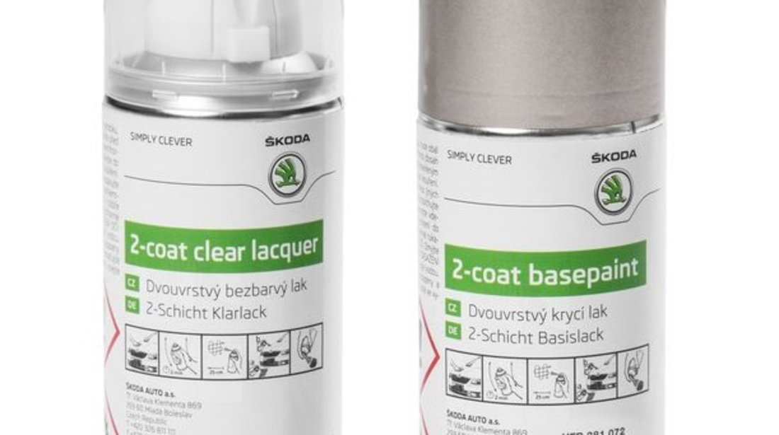 Set Spray Vopsea + Lac Oe Skoda Beige Sahara F8F/Q2Q2 150ML HFB381072