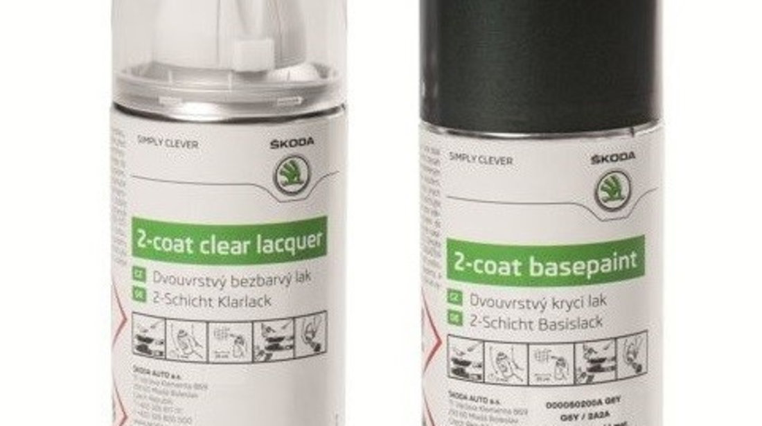 Set Spray Vopsea + Lac Oe Skoda Black Crystal F9X/6J6J 150ML 000050200AF9X