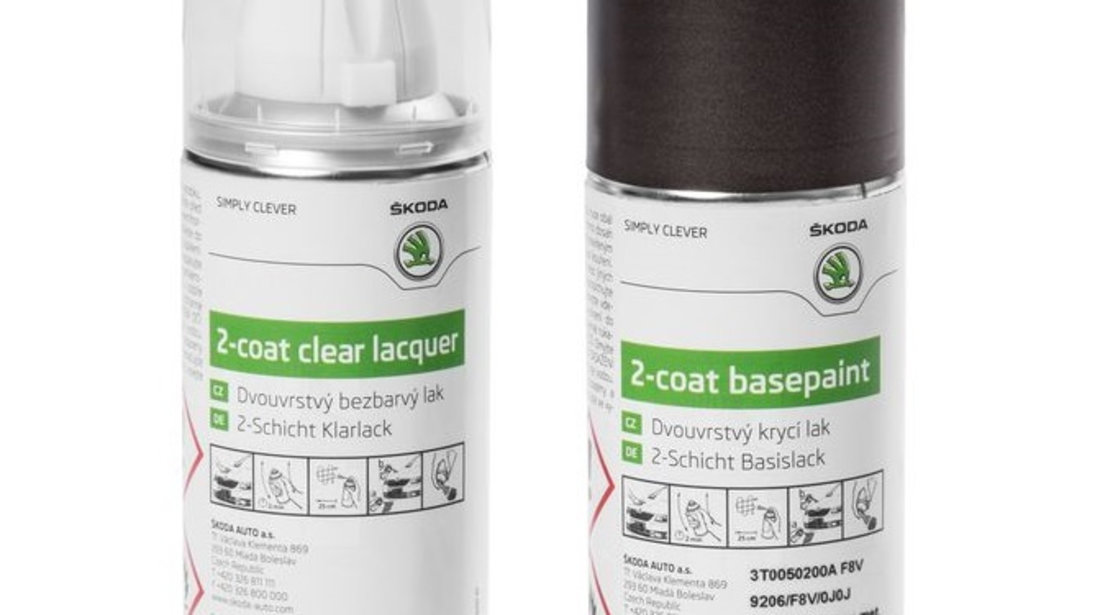 Set Spray Vopsea + Lac Oe Skoda Brown Magnetic F8V/0J0J 150ML 3T0050200AF8V