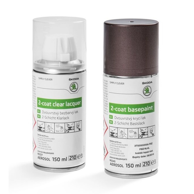 Set Spray Vopsea + Lac Oe Skoda Brown Topaz F8Z/4L4L 3T0050200AF8Z