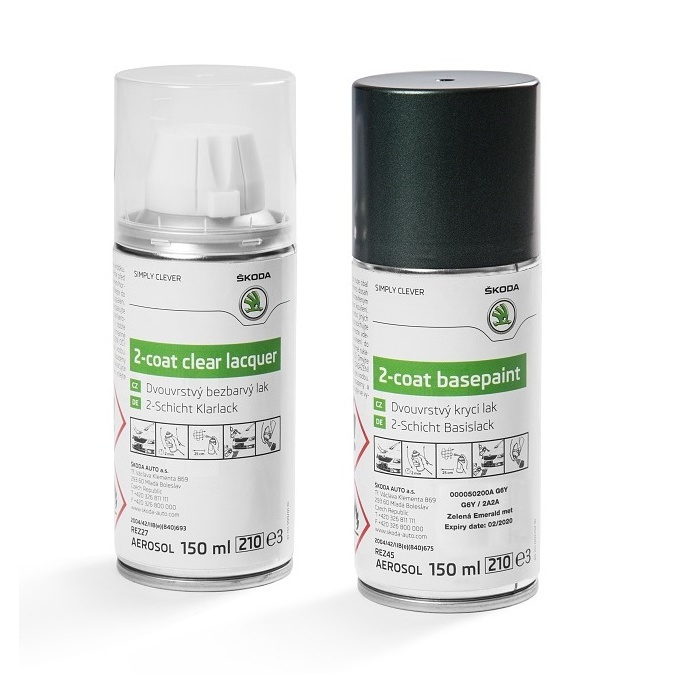 Set Spray Vopsea + Lac Oe Skoda Green Emerald G6Y/2A2A 000050200AG6Y