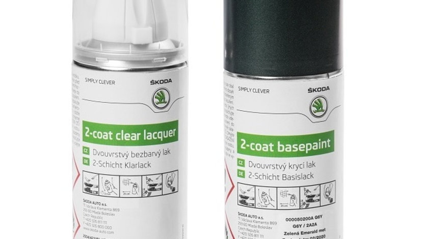 Set Spray Vopsea + Lac Oe Skoda Green Emerald G6Y/2A2A 000050200AG6Y