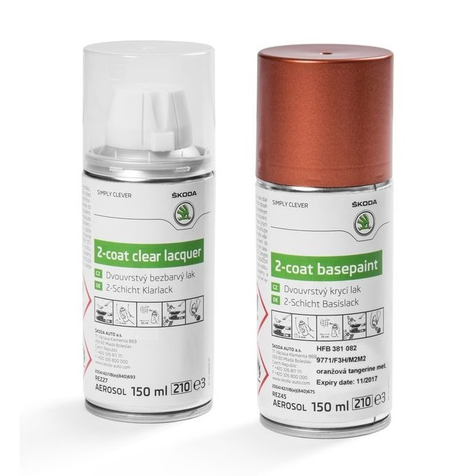 Set Spray Vopsea + Lac Oe Skoda Orange Tangerine F3H/M2M2 HFB381082